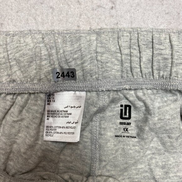 Ideology Jogger Women's 1X Gray Cropped Plus Size Pants $35 NEW - Picture 2 of 6